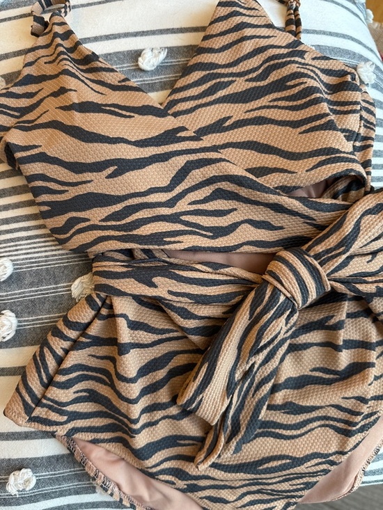 aerie Other - aerie Brown and Black Tiger-Print One-Piece Swimsuit